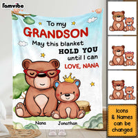 Personalized Gift For Grandson Long Distance May This Blanket Hold You 32091 thumb 1
