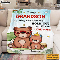 Personalized Gift For Grandson Long Distance May This Blanket Hold You 32091 thumb 1