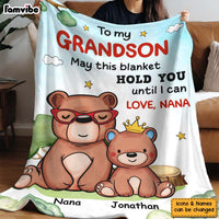 Personalized Gift For Grandson Long Distance May This Blanket Hold You 32091 thumb 1