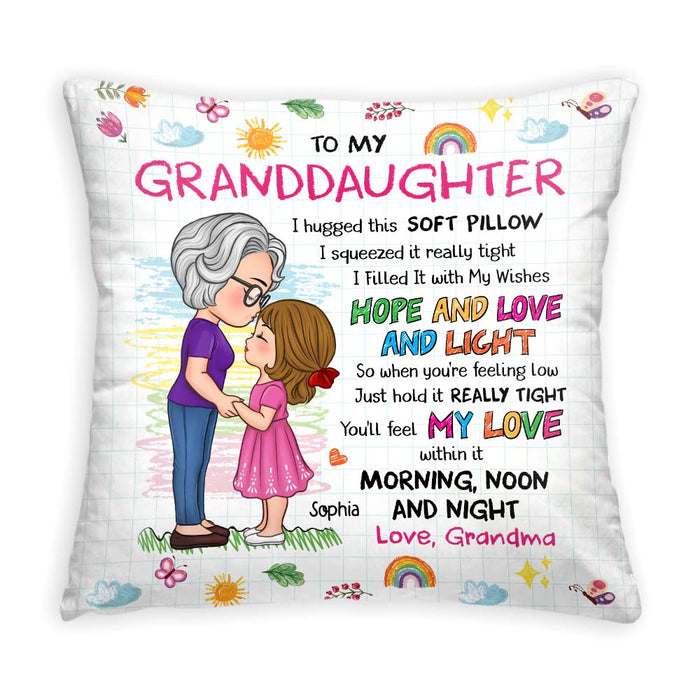 Personalized Gift For Granddaughter Hug This Pillow 32092 1