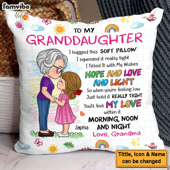 Personalized Gift For Granddaughter Hug This Pillow 32092 1