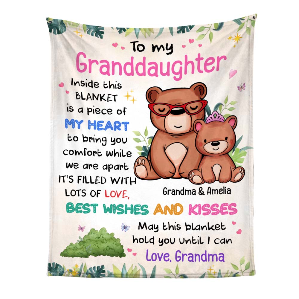 Personalized Gift For Granddaughter Long Distance May This Hold You Blanket 32093 Primary Mockup