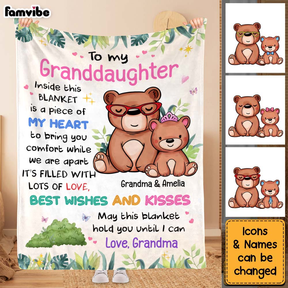 Personalized Gift For Granddaughter Long Distance May This Hold You Blanket 32093 Primary Mockup