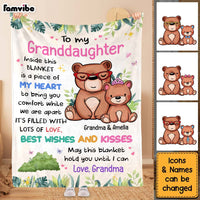 Personalized Gift For Granddaughter Long Distance May This Hold You Blanket 32093 thumb 1