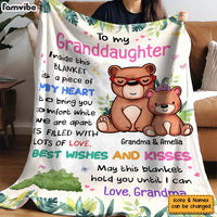 Personalized Gift For Granddaughter Long Distance May This Hold You Blanket 32093 thumb 1