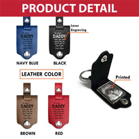 Personalized Daddy To Be Gift Leather Keychain 32095 thumb 1