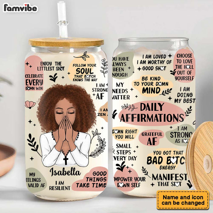 Personalized Gift For Woman Daily Reminders Affirmations Glass Can 32096 1
