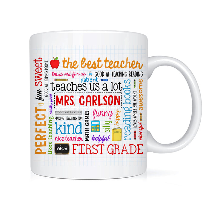 Personalized Gift For Teacher Word Art Mug 32097 1