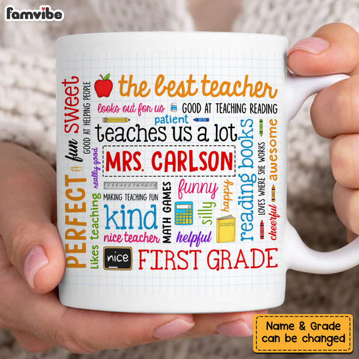 Personalized Gift For Teacher Word Art Mug 32097 1