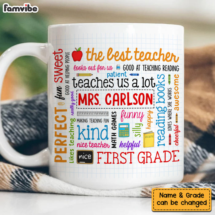 Personalized Gift For Teacher Word Art Mug 32097 1