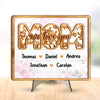 Personalized Gift For Mother Mom We Love You 2 Layered Separate Wooden Plaque 32098 1