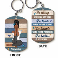 Personalized Gift For Daughter Be Strong Aluminum Keychain 22986 thumb 1