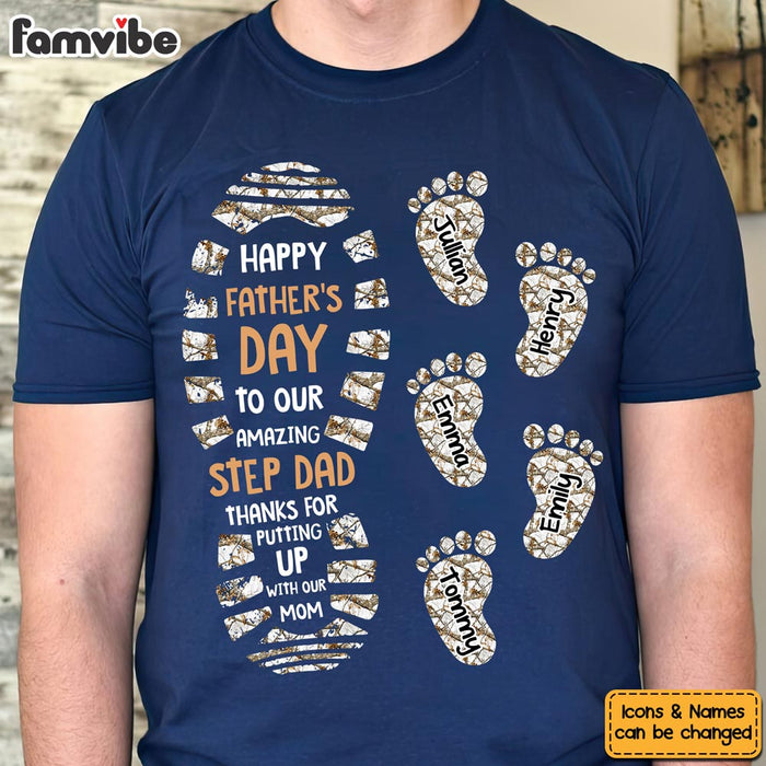 Personalized Gift For Step Dad Thanks For Putting Up Shirt - Hoodie - Sweatshirt 32100 1