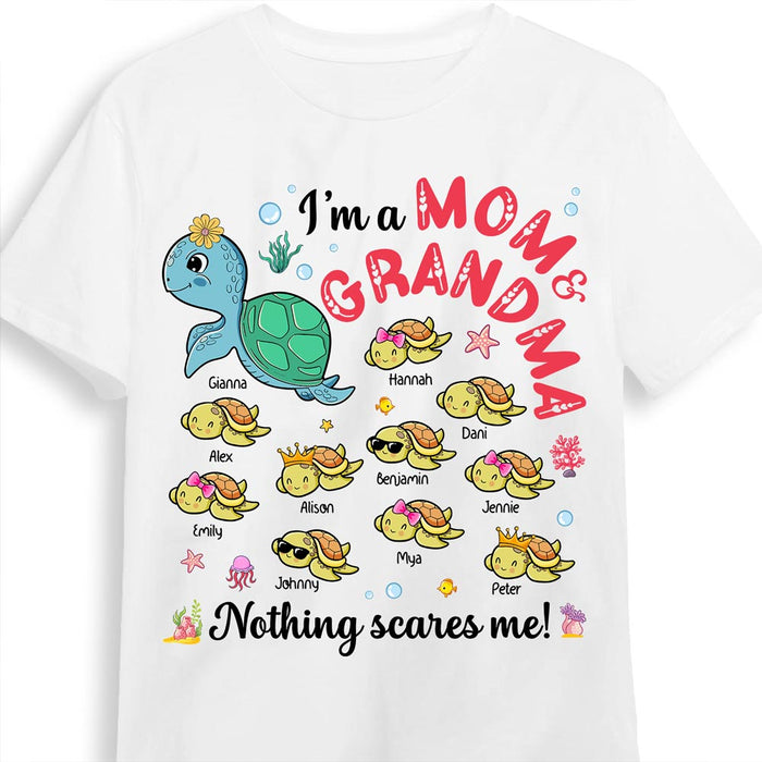 Personalized Gift For Grandma Turtle Nothing Scares Me Shirt - Hoodie - Sweatshirt 32103 1