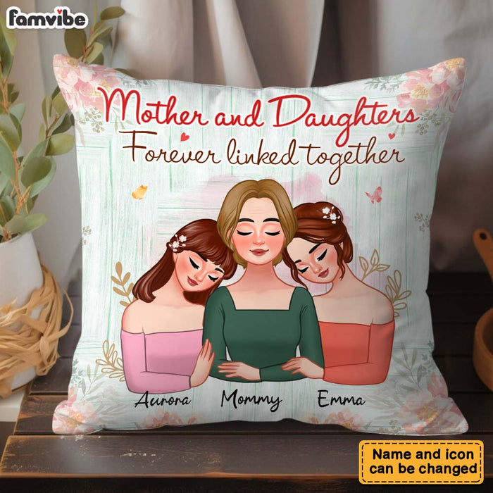 Personalized Gift For Mother And Daughters Pillow 32104 1