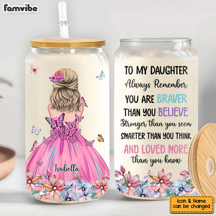 Personalized Gift For Daughter You Are Brave Glass Can 32106 1