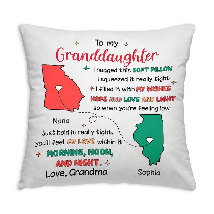 Personalized Gift For Granddaughter I Hugged This Soft Pillow 32110 1