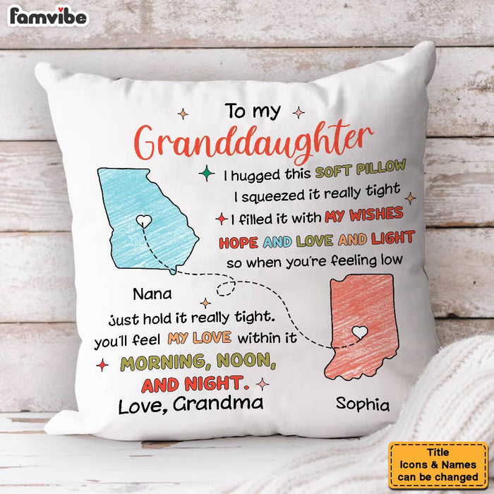Personalized Gift For Granddaughter I Hugged This Soft Pillow 32110 1