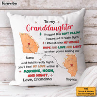 Personalized Gift For Granddaughter I Hugged This Soft Pillow 32110 thumb 1