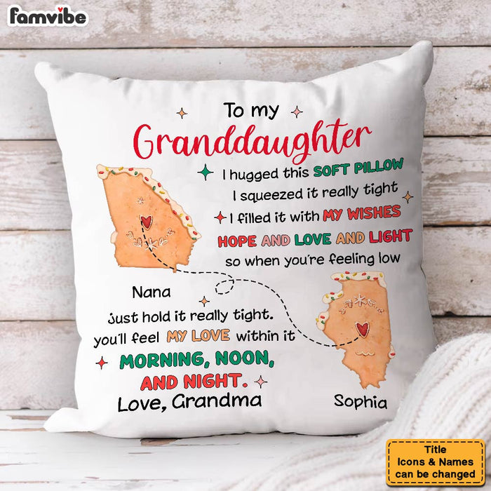 Personalized Gift For Granddaughter I Hugged This Soft Pillow 32110 1