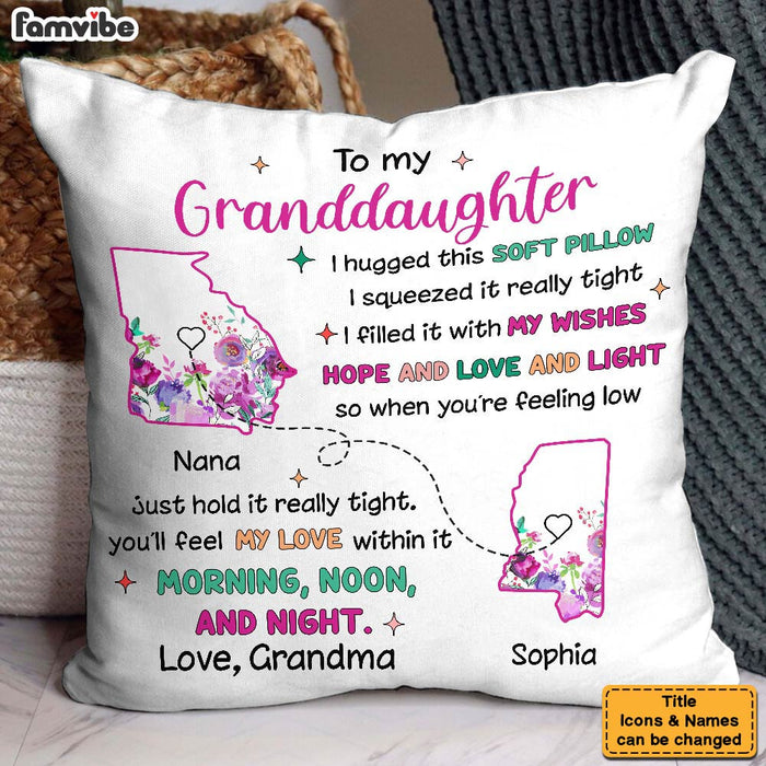 Personalized Gift For Granddaughter I Hugged This Soft Pillow 32110 1
