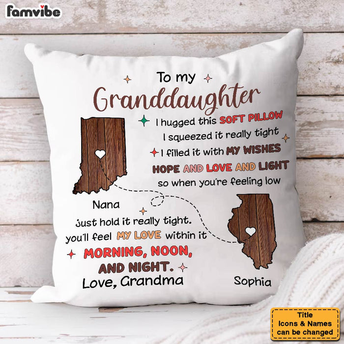 Personalized Gift For Granddaughter I Hugged This Soft Pillow 32110 1