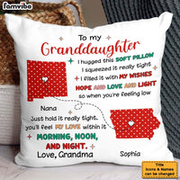 Personalized Gift For Granddaughter I Hugged This Soft Pillow 32110 thumb 1