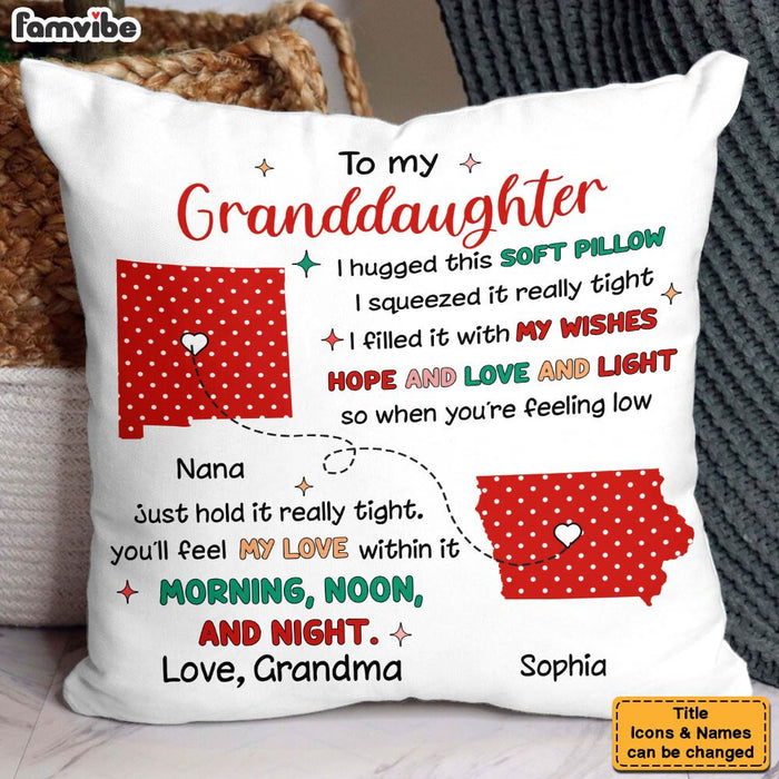 Personalized Gift For Granddaughter I Hugged This Soft Pillow 32110 1