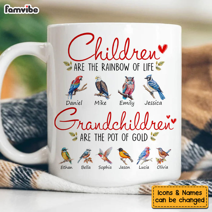 Personalized Gift For Grandma Watercolor Birds Mug 32112 1