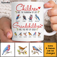 Personalized Gift For Grandma Watercolor Birds Mug 32112 thumb 1