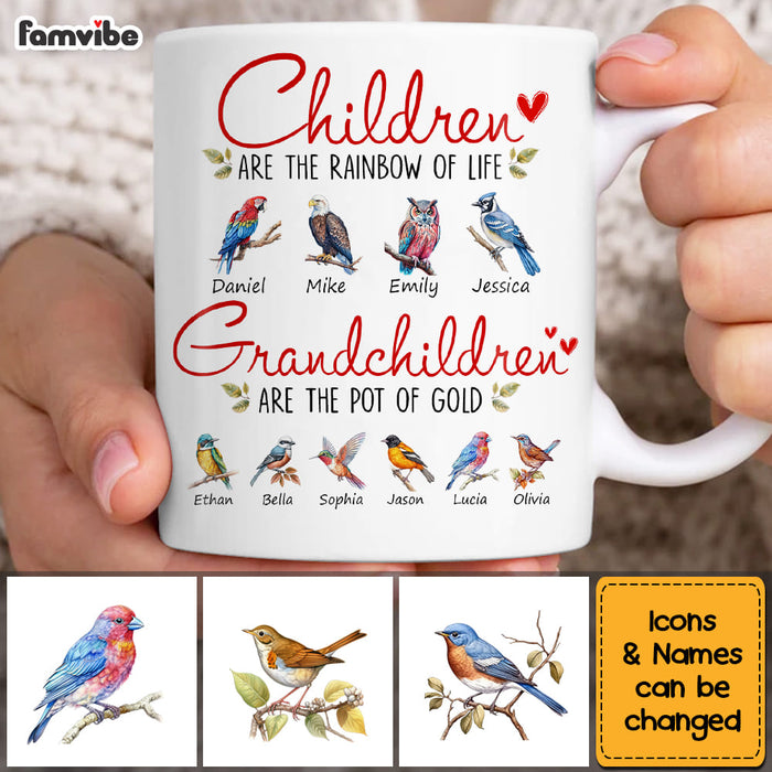 Personalized Gift For Grandma Watercolor Birds Mug 32112 1
