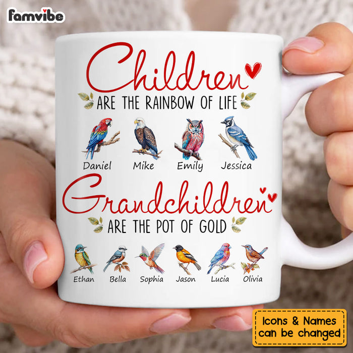 Personalized Gift For Grandma Watercolor Birds Mug 32112 1