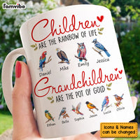 Personalized Gift For Grandma Watercolor Birds Mug 32112 thumb 1