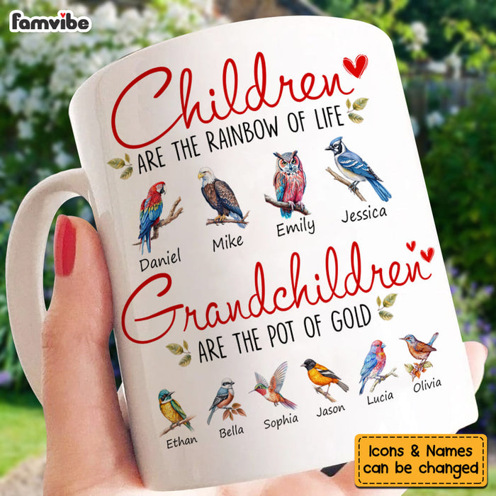 Personalized Gift For Grandma Watercolor Birds Mug 32112 1