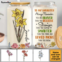 Personalized Gift For Daughter Birth Flower Glass Can 32115 thumb 1