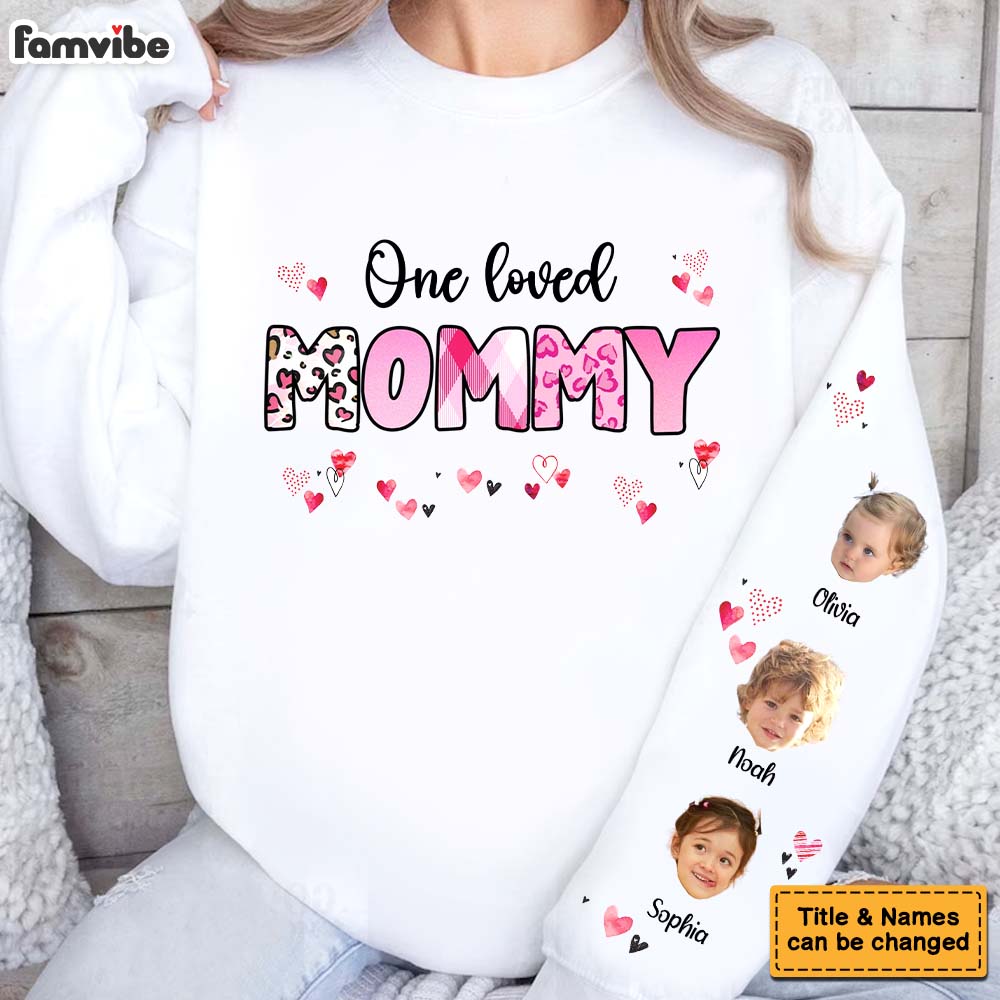 Personalized Gift For One Loved Mom Photo Custom Unisex Sleeve Printed Standard Sweatshirt 32117 Primary Mockup