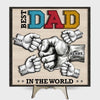 Personalized Gift For Dad Fist Bump 2 Layered Separate Wooden Plaque 32126 1