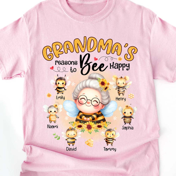 Personalized Gift For Grandma Reasons To Bee Happy Shirt - Hoodie - Sweatshirt 32131 1