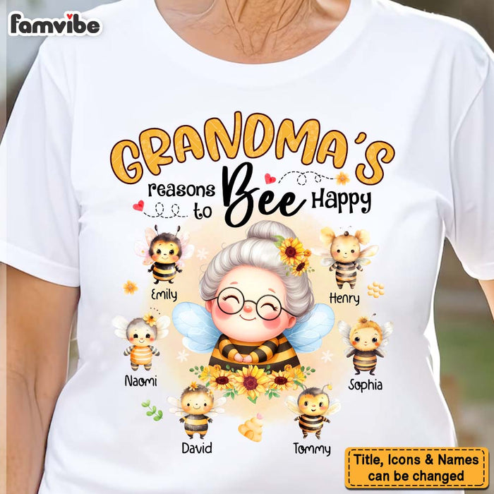 Personalized Gift For Grandma Reasons To Bee Happy Shirt - Hoodie - Sweatshirt 32131 1