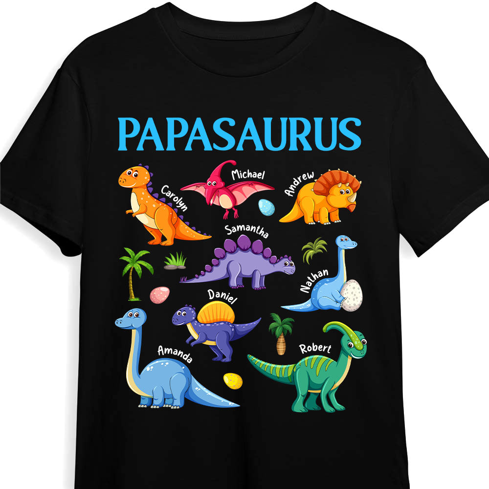 Personalized Gift For Grandpa Dad Papasaurus Shirt Hoodie Sweatshirt 32134 Primary Mockup