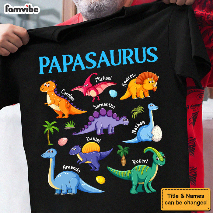 Personalized Gift For Grandpa Dad Papasaurus Shirt - Hoodie - Sweatshirt 32134 1