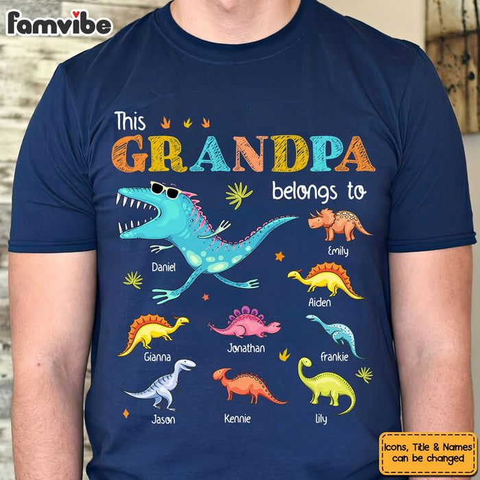 Personalized Gift For Grandpa Doodle Dinosaur Shirt - Hoodie - Sweatshirt 32140 1