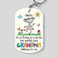 Personalized Gift For Grandma I Am Lucky As I Can Be Acrylic Keychain 32145 thumb 1