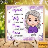 Personalized Gift For Grandma Legend Wife Mom Nana 2 Layered Wooden Plaque 32148 thumb 1