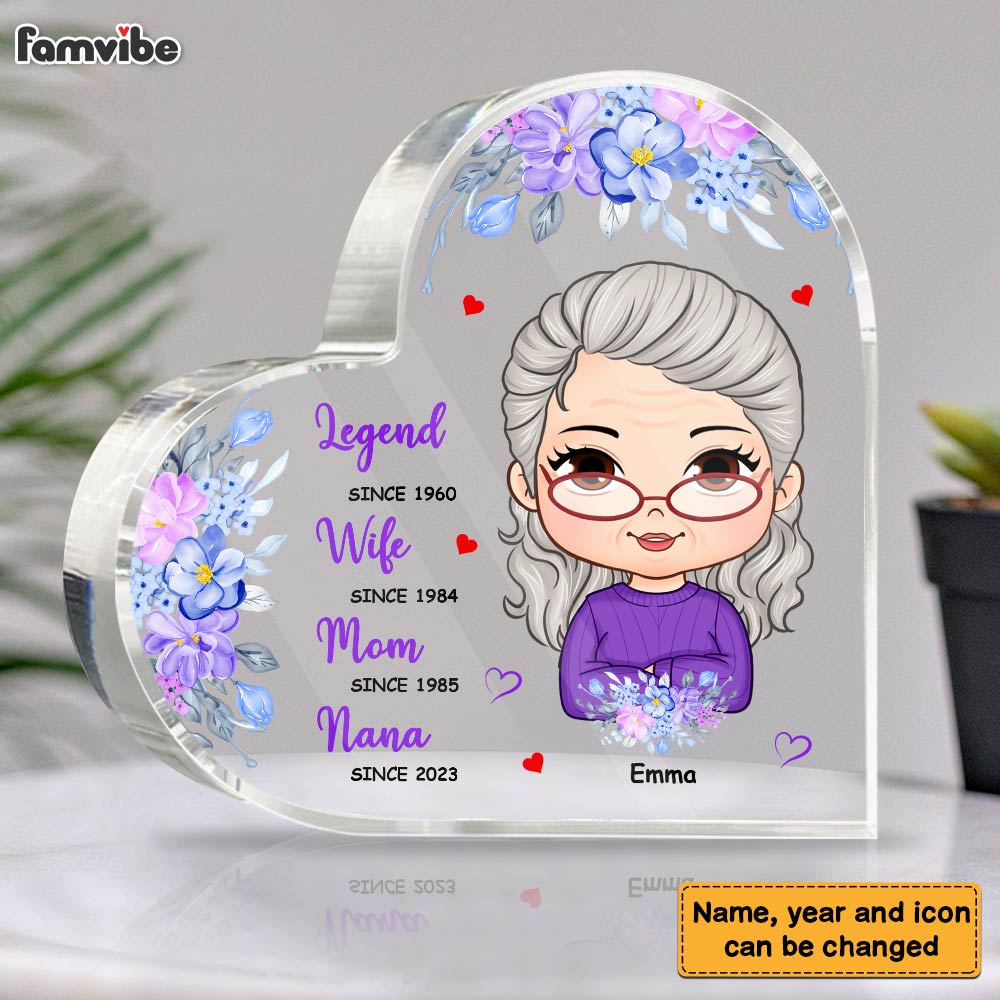 Personalized Gift For Grandma Legend Wife Mom Nana Acrylic Plaque 32149 Primary Mockup