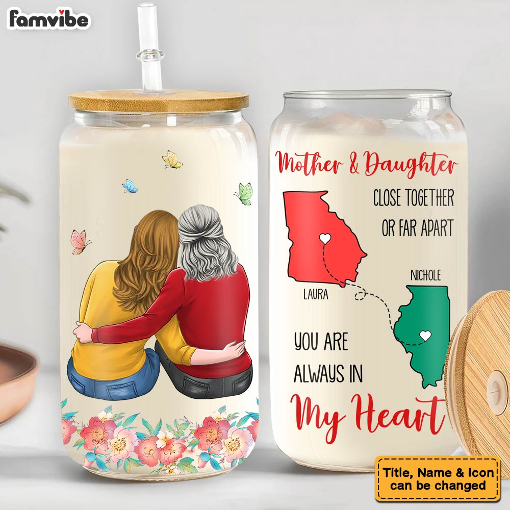 Personalized Gift For Mom Long Distance Glass Can 32155 Primary Mockup