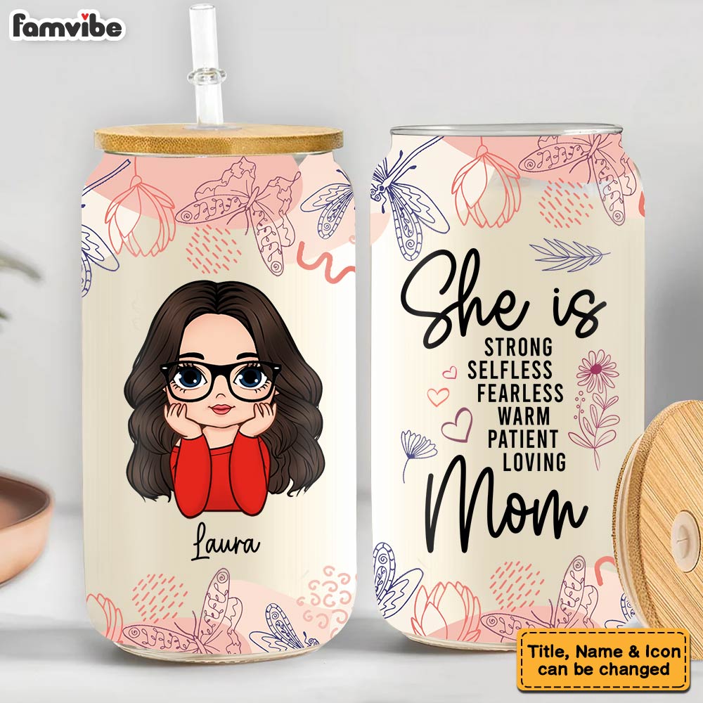 Personalized Gift For Mom Glass Can 32156 Primary Mockup