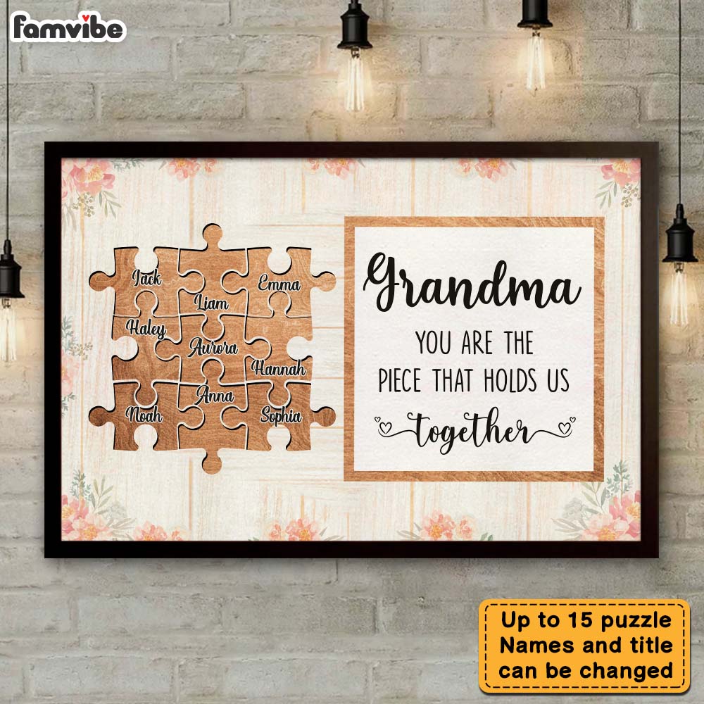 Personalized Gift For Grandma You Are The Piece Poster 32157 Primary Mockup