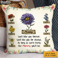 Personalized Flower Art My Mommy You'll Be Pillow 32163 thumb 1