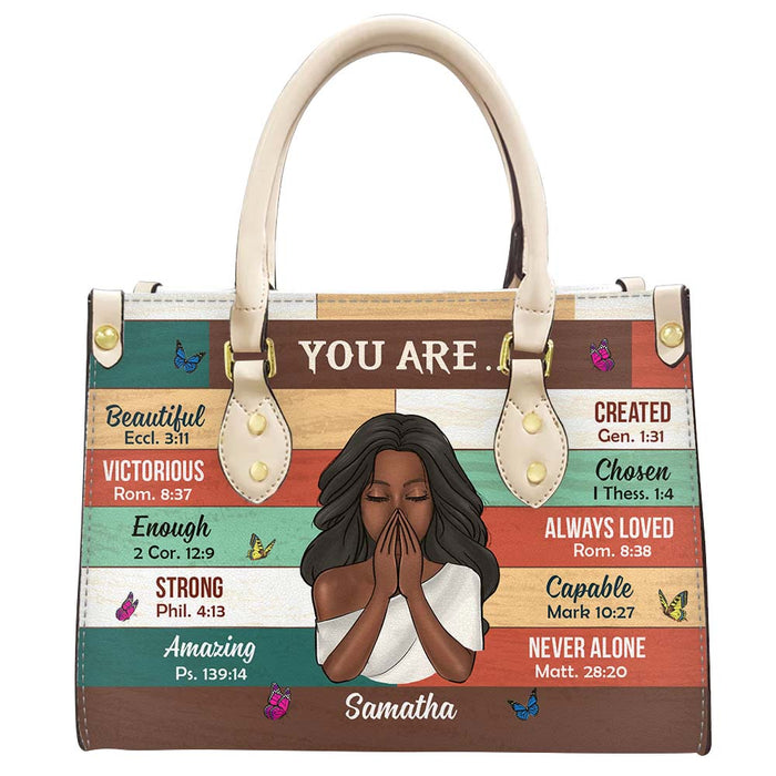 Personalized Gift For Daughter You Are Bible Verses Leather Bag 32166 1